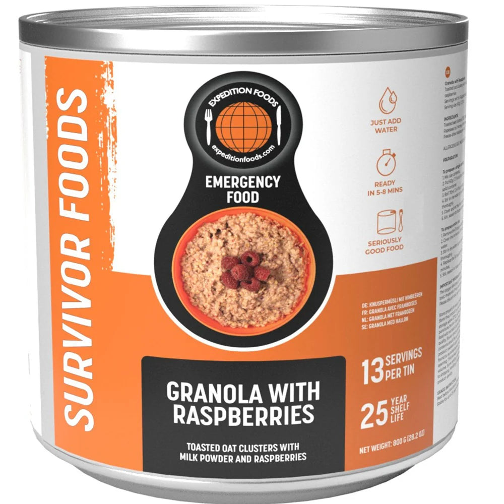 Granola with Raspberries - 25 Year Life