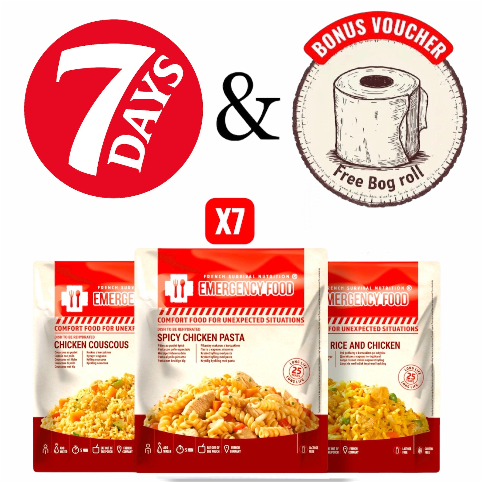 Prepared Selection 25 Years Shelf Life 7 Day Supply